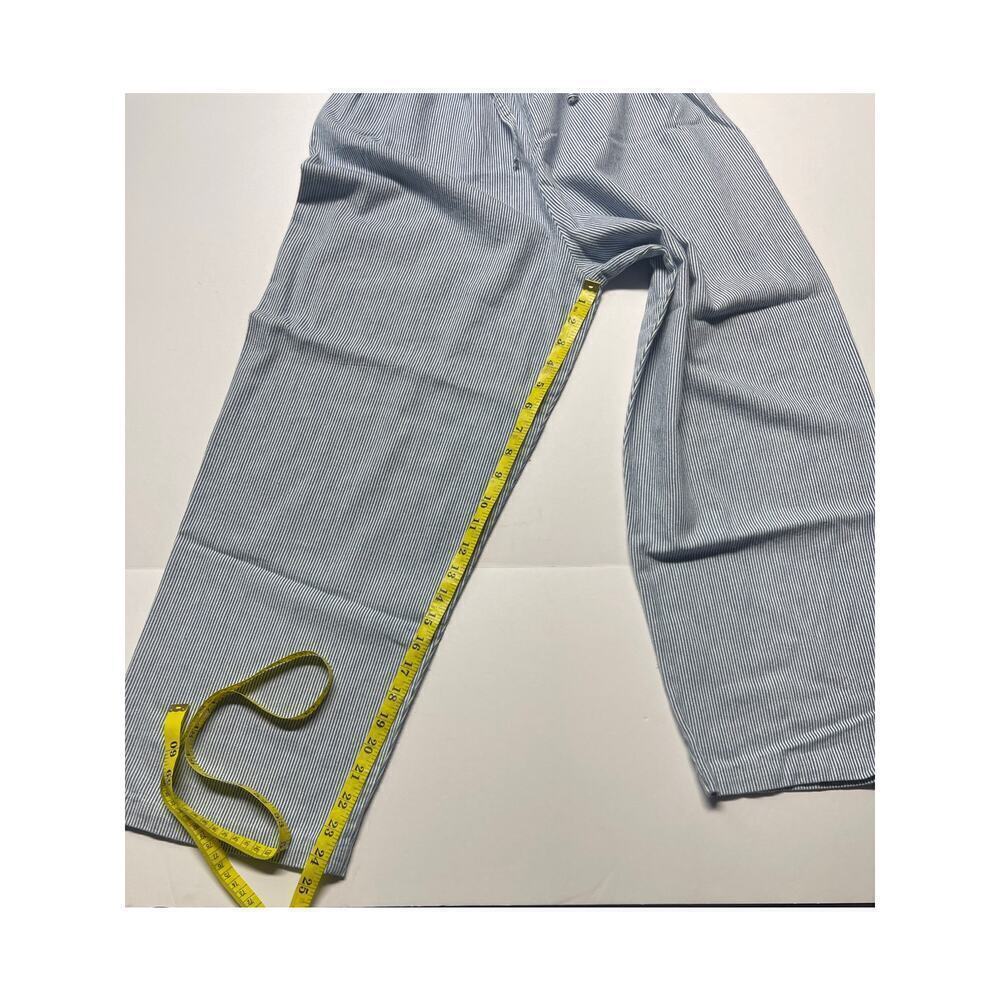 Vintageblue Capri Pants White Blue Stripe S 100% cotton - Picture 5 of 7